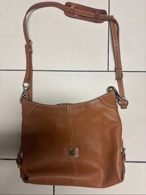 Dooney & Bourke Pebble Leather Shoulder Bag - Chestnut